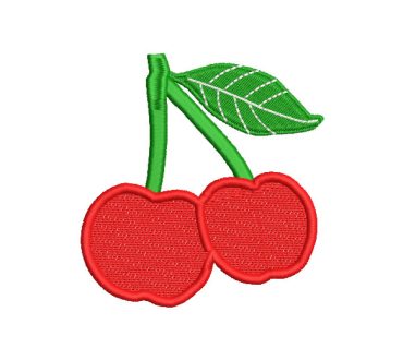 Cherries with Leaves Embroidery Designs