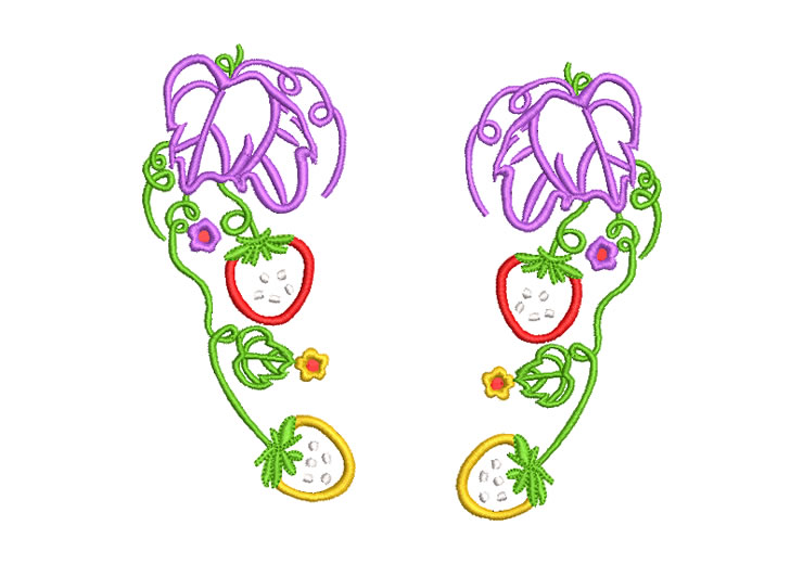 Cherry Plant Embroidery Designs