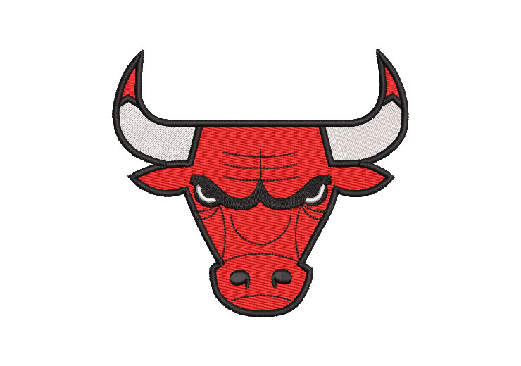 Chicago Bulls NBA Logo Embroidery Designs