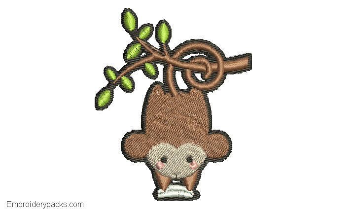 Child Monkey Embroidery