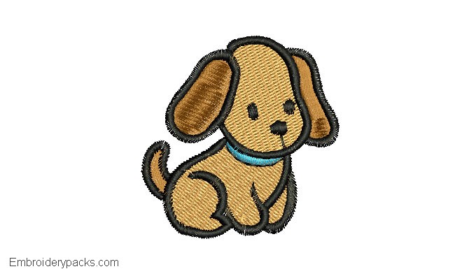 Child Puppy Embroidery 1