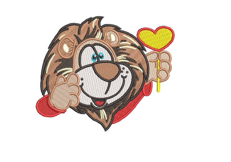Children's Tiger Face Embroidery Designs
