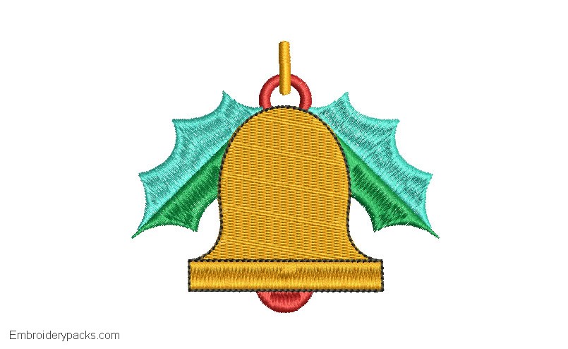 Christmas Bell Embroidery Design