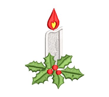 Christmas Candles Embroidery Designs