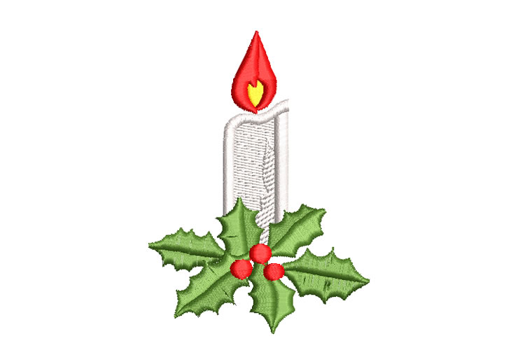 Christmas Candles Embroidery Designs