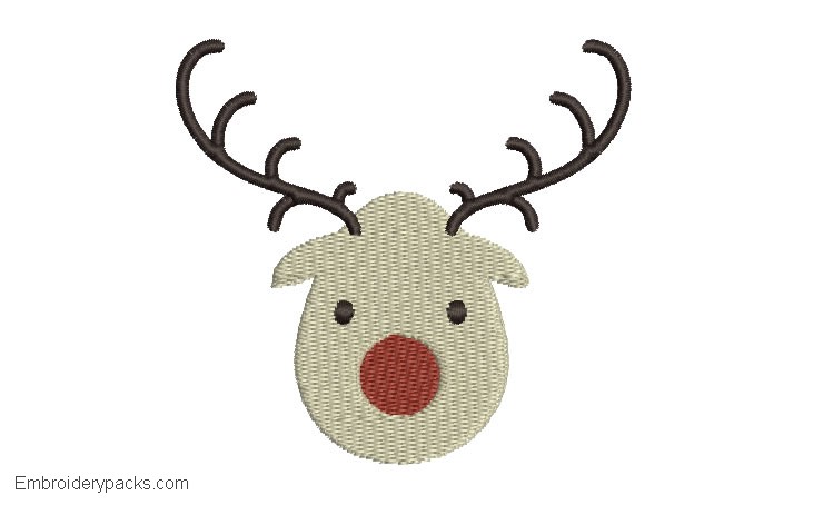 Christmas Reindeer Embroidery for Embroidery