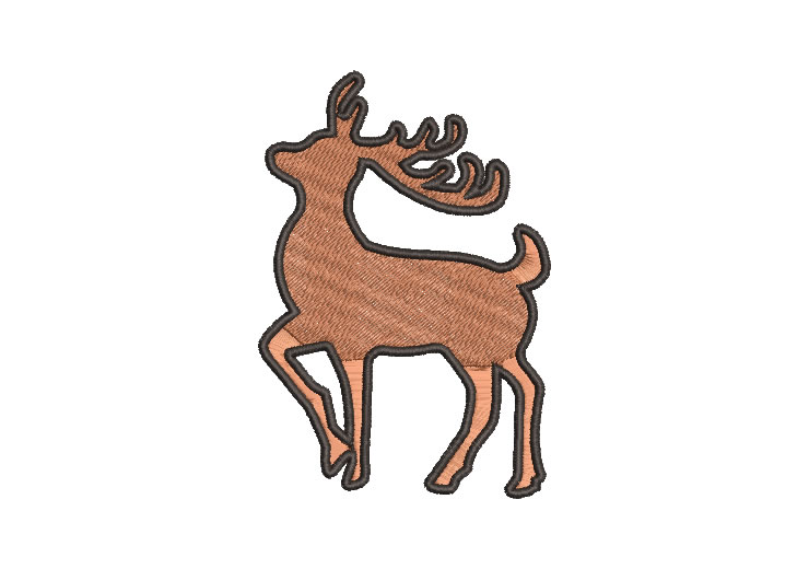 Christmas Reindeer Face Embroidery Designs