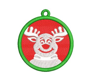 Christmas Reindeer Patch Stickers Embroidery Designs