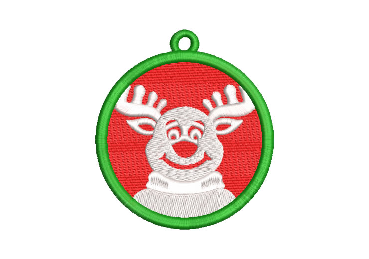 Christmas Reindeer Patch Stickers Embroidery Designs