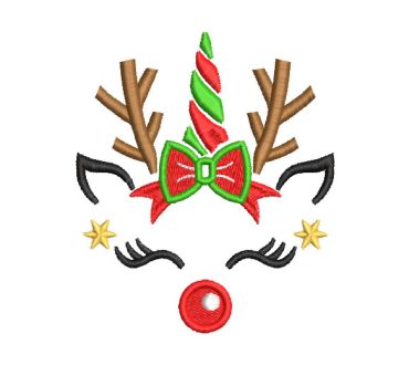 Christmas Unicorn Reindeer Embroidery Designs