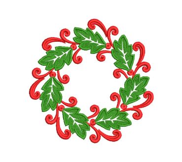 Christmas Wreath Ornament Embroidery Designs