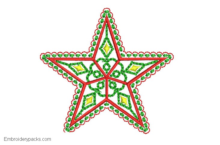 Christmas star to embroider