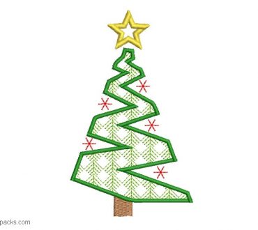 Christmas tree embroidery designs