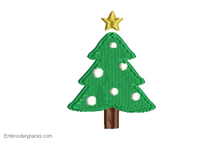 Christmas tree embroidery