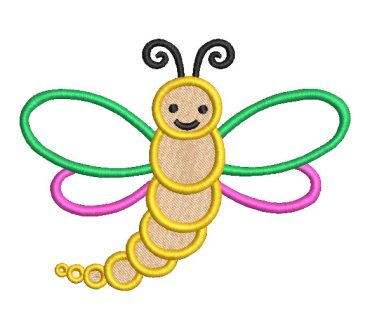 Colorful Bee Embroidery Designs