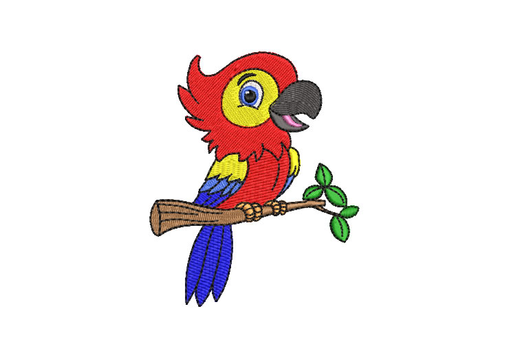 Colorful Macaw Parrot Embroidery Designs