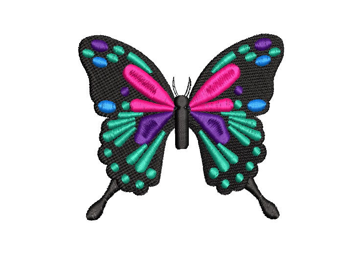 Colorful Mini Butterfly Embroidery Designs