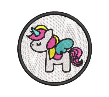 Colorful-Winged Unicorn Embroidery Designs