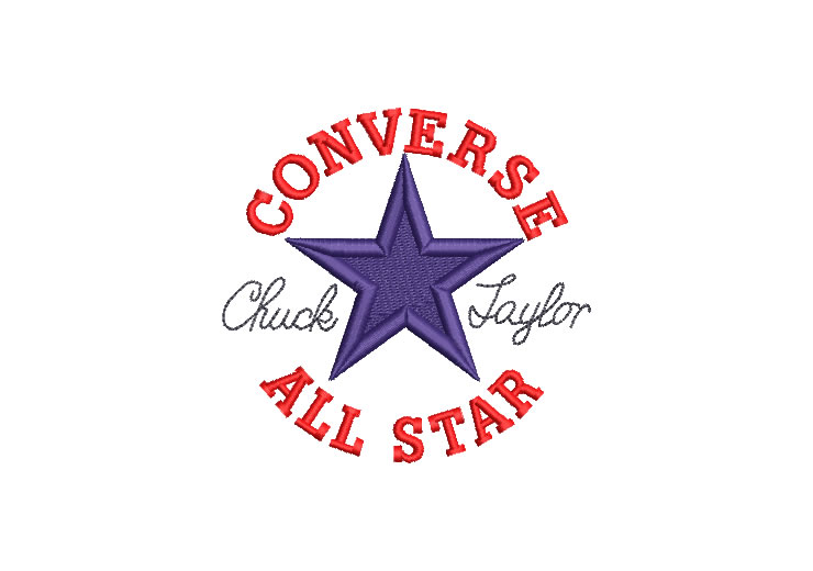 Converse All Star Logo Embroidery Designs