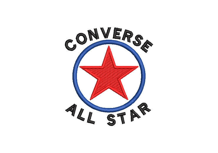 Converse All Star Logo Embroidery Designs