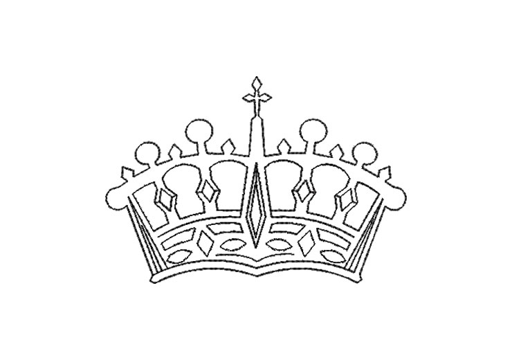 Crown Silhouette Embroidery Designs