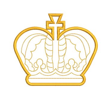 Crown with Cross Embroidery Designs