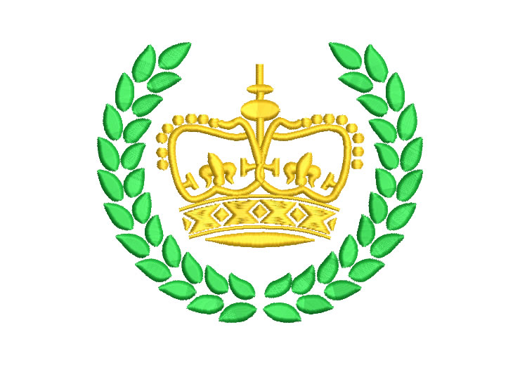 Crown with Shield Embroidery Designs