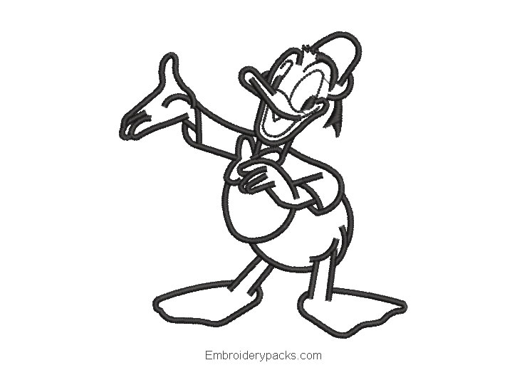 Daffy Duck Border Embroidered Design