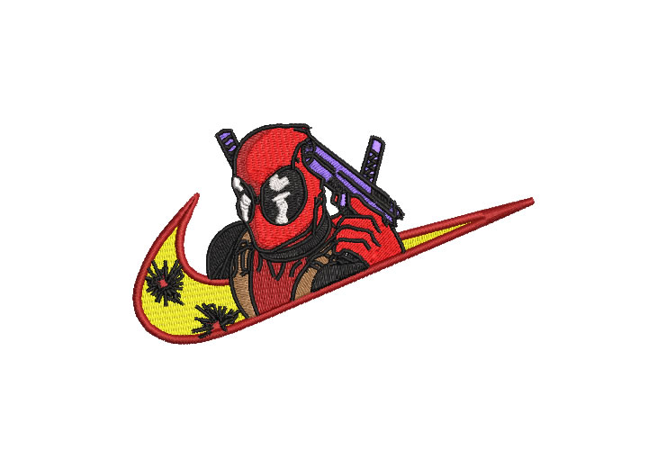 Deadpool Nike Embroidery Designs