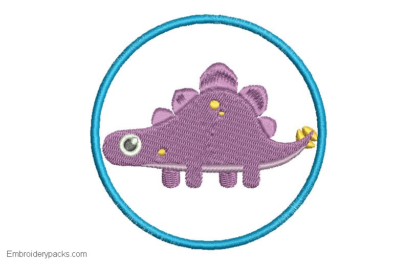 Design Dinosaur Embroidery with Application