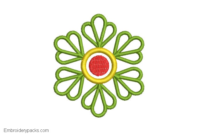Design embroidered clover leaves