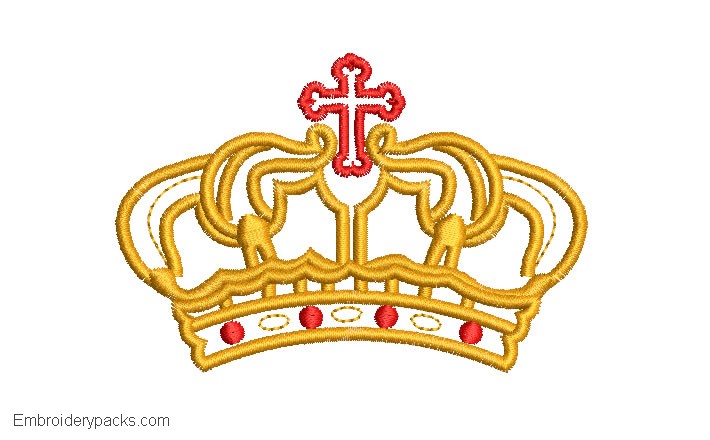 Design for kings crown embroidery
