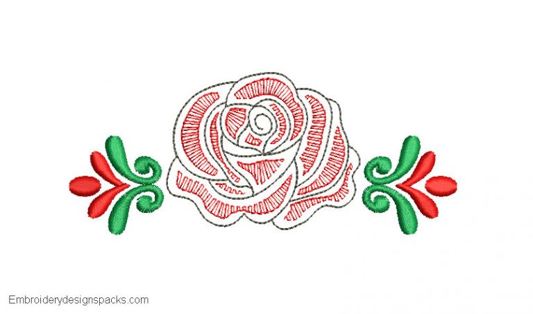 Embroidery Designs of roses with leaves to embroider - Embroidery ...