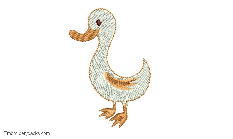 Duck Embroidery Design