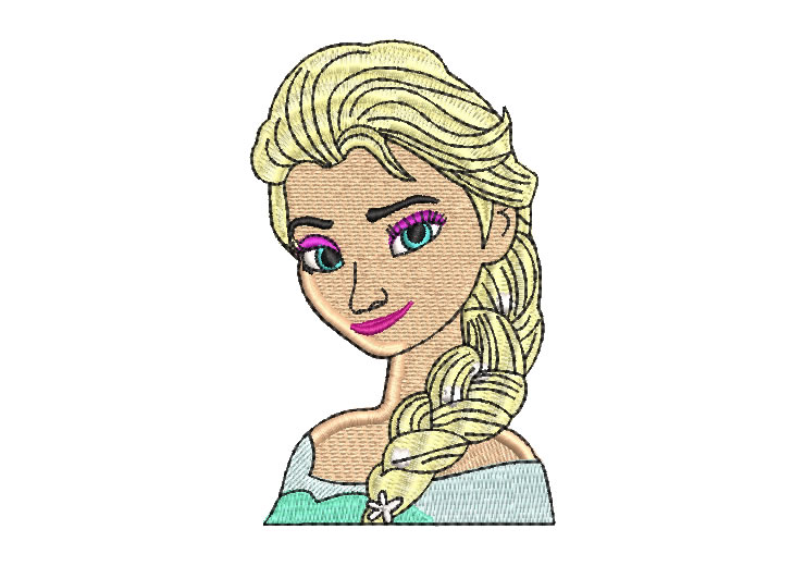 Elsa Face Frozen Embroidery Designs