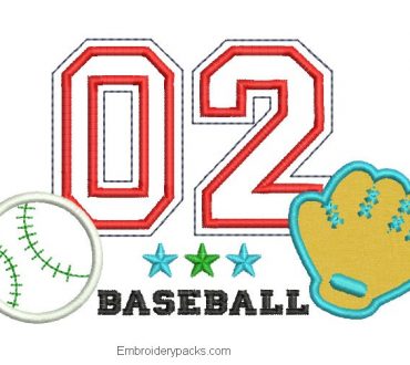 Embroidered Baseball Design with Application