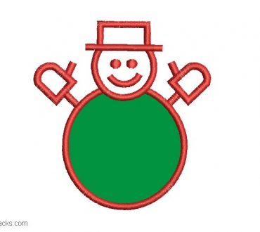 Embroidered Christmas snowman