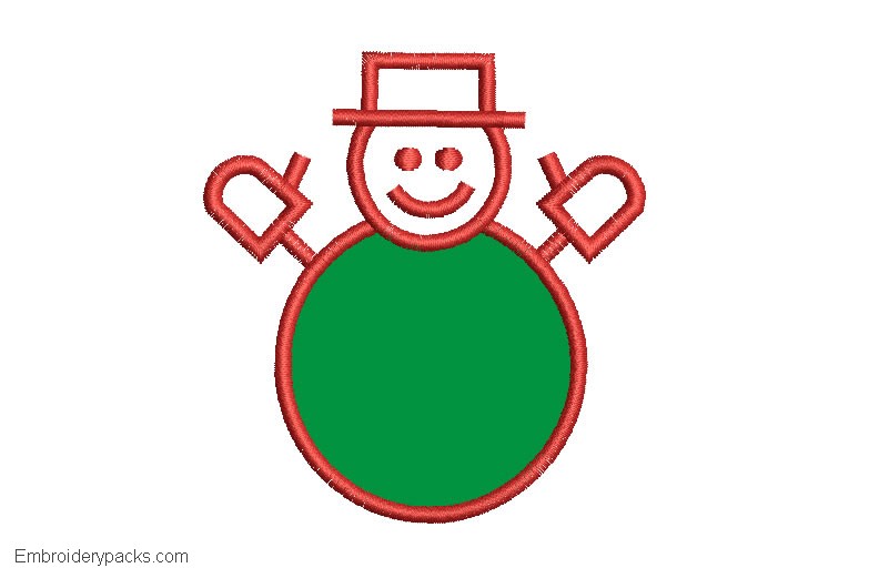 Embroidered Christmas snowman