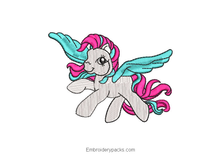 Embroidered Design My Little Pony Flying