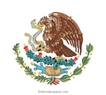 Embroidered Design National Shield of Mexico