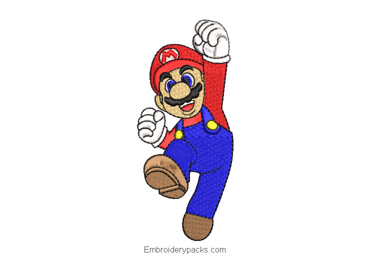 Embroidered Design Super Mario Bros