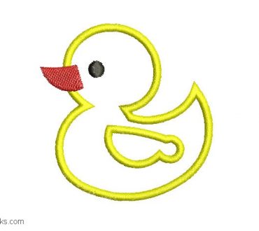 Embroidered Duck Design with Application