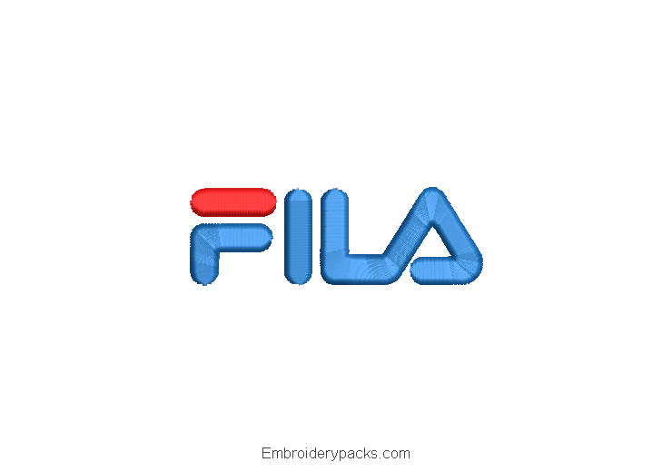 Embroidered Fila logo design