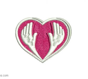 Embroidered Heart Design 1