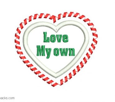 Embroidered Heart Love Mio Design