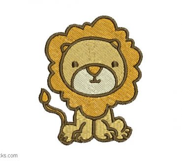 Embroidered Lion Design