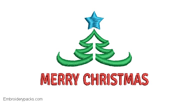 Embroidered Merry Christmas Designs
