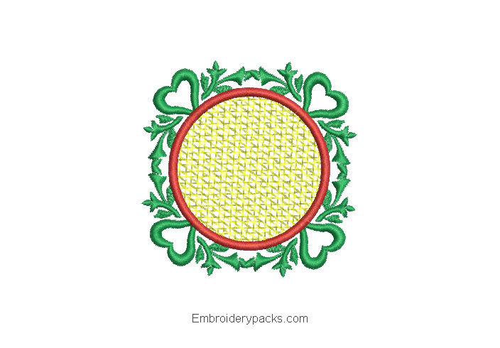 Embroidered design of Christmas ornament
