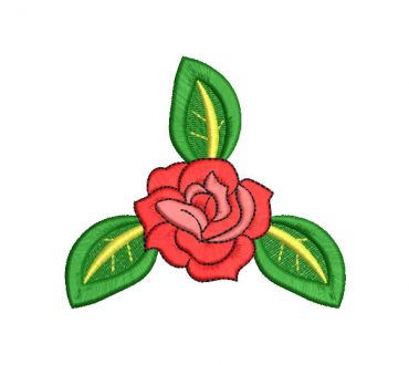 Embroidery Designs Roses with Green Branches