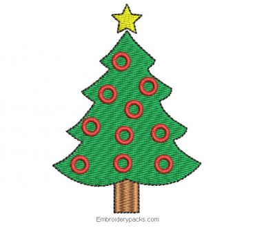 Embroidery christmas tree to embroider